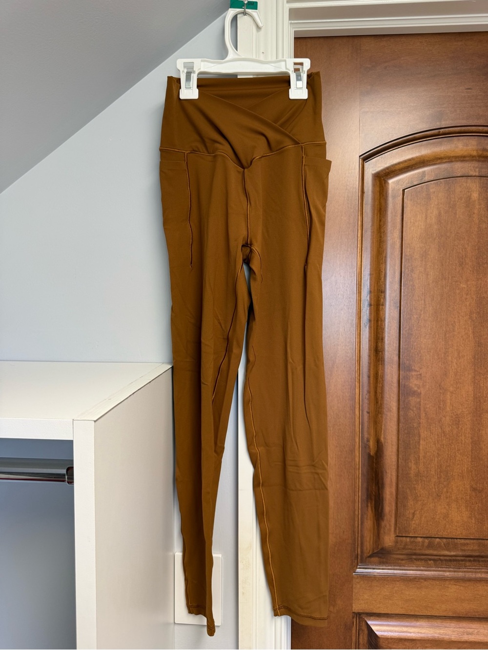 aerie High-Waist Rust Brown Leggings with Side Pockets
